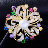 Vintage Crystal Wreath Brooch for Women Jewelry