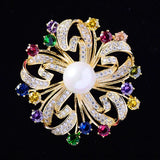 Vintage Crystal Wreath Brooch for Women Jewelry