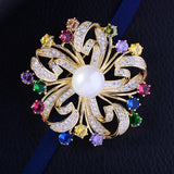 Vintage Crystal Wreath Brooch for Women Jewelry