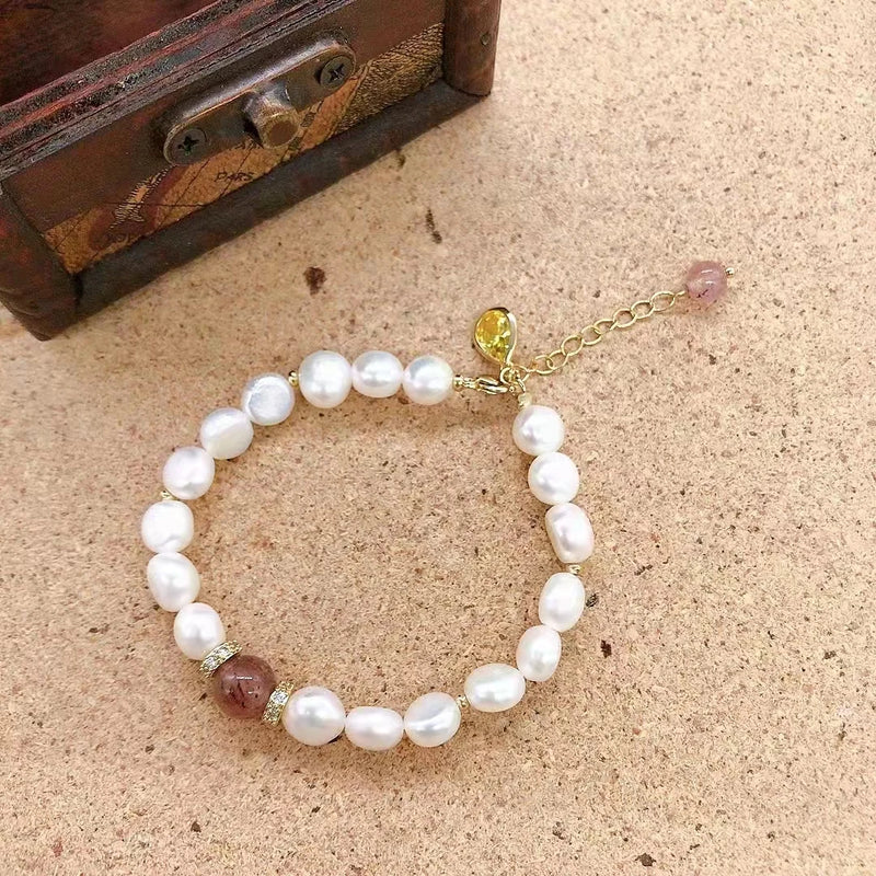 Freshwater Pearl Bracelet Real Natural Pearl Girls Bracelet