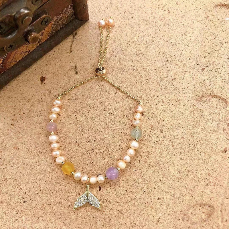 Freshwater Pearl Bracelet Women Vintage Bracelets Stone Jewelry Wedding