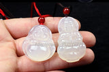 Agate Jade GuanYin Buddha Pendant + Rope Necklace