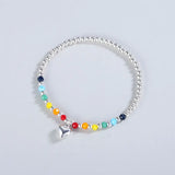 Heart Pendant Bracelet 925 Silver Zircon Chain Women Earrings