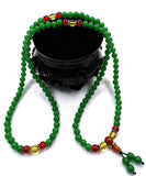 6mm Green Chalcedony Jade Beads Elastic Bracelet Femme