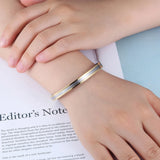 Stainless Steel Double Layer Couple Cuff Bracelet - Unisex Bangle