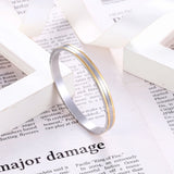 Stainless Steel Double Layer Couple Cuff Bracelet - Unisex Bangle