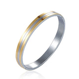 Stainless Steel Double Layer Couple Cuff Bracelet - Unisex Bangle