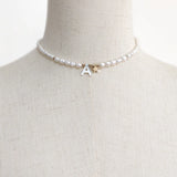 Shell Letter Pendant Necklace Customizable Charm Chain