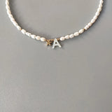 Shell Letter Pendant Necklace Customizable Charm Chain