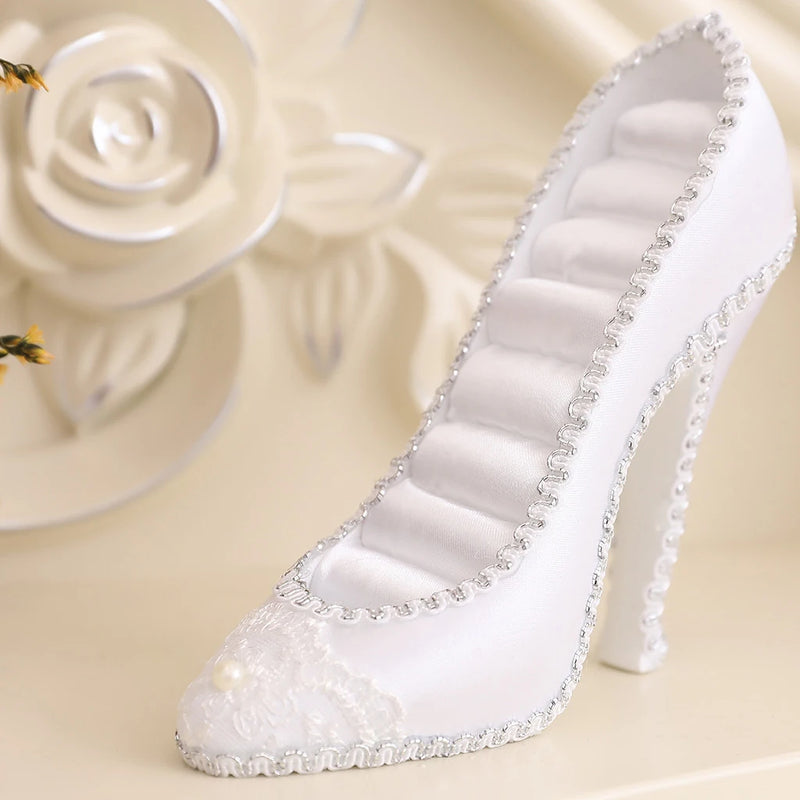 High Heel Shoe Ring Display 7 Slot 12x13cm