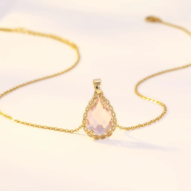 Lady Necklace Stainless Steel Chain Copper Pendant Miasol Gift