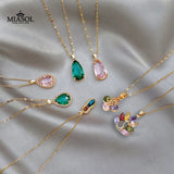 Lady Necklace Stainless Steel Chain Copper Pendant Miasol Gift