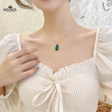 Lady Necklace Stainless Steel Chain Copper Pendant Miasol Gift