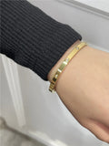 Stainless Steel Cubic Zirconia Woman Bracelets Golden Jewelry