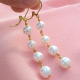 9-10mm South Sea Pearl Long Earrings - Daily Wear for Girls