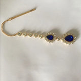 Kundan Stone Matha Patti Hair Style