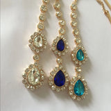 Kundan Stone Matha Patti Hair Style