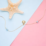 Merliah Mermaid Tale Pearl Necklace Pink Shell Metal Princess Jewelry