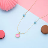 Merliah Mermaid Tale Pearl Necklace Pink Shell Metal Princess Jewelry