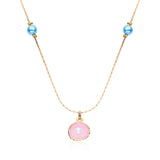 Merliah Mermaid Tale Pearl Necklace Pink Shell Metal Princess Jewelry