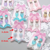 Mermaid Scales Clip on Earrings for Girls - No Pierced Jewelry