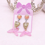 Mermaid Scales Clip on Earrings for Girls - No Pierced Jewelry