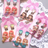 Mermaid Scales Clip on Earrings for Girls - No Pierced Jewelry