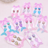 Mermaid Scales Clip on Earrings for Girls - No Pierced Jewelry