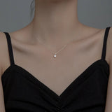925 Silver Tear Drop Pendant Necklace CZ Zircon