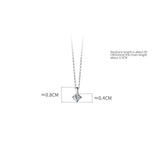 925 Silver Tear Drop Pendant Necklace CZ Zircon