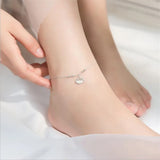 Moonstone Ball Anklets - 925 Sterling Silver Anklet for Women