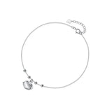 Moonstone Ball Anklets - 925 Sterling Silver Anklet for Women
