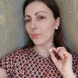 Freshwater Pearl Necklace, Cute Pendant with Mother of Pearl