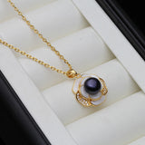Freshwater Pearl Necklace, Cute Pendant with Mother of Pearl
