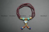 Garnet Beads Cloisonne Butterfly Charm Bracelets