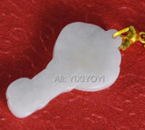 Natural A Jadeite Jade + 18K Solid Chinese Heart Lock Lucky Pendant + Necklace