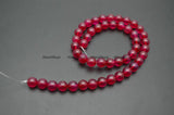 Hot Red Fuschia Agate Smooth Stone Beads 6mm 8mm 10mm DIY Jewelry