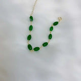Jadeite Jade Beads Bracelet Mental Tassel Chakra Seven Chakras