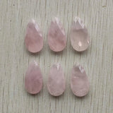 Rose Quartz Water Drop Cut Faceted Pendants 12pcs