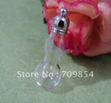 Calabash Shape Clear Glass Bottle Rice Vial Charm Pendant Gift