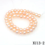7-8mm Pink Akoya Cultured Pearl Beads DIY Bracelet Necklace 14.5inc