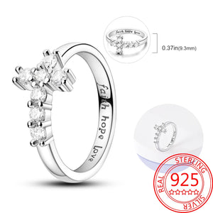 925 Sterling Silver Gem Cross Ring Boutique Jewelry