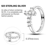 925 Sterling Silver Gem Cross Ring Boutique Jewelry