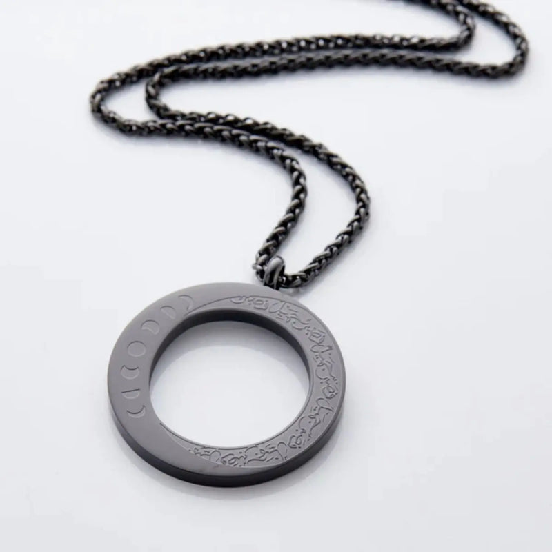 Patience Moon Necklace | Men Stainless steel Pendant