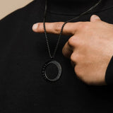 Patience Moon Necklace | Men Stainless steel Pendant