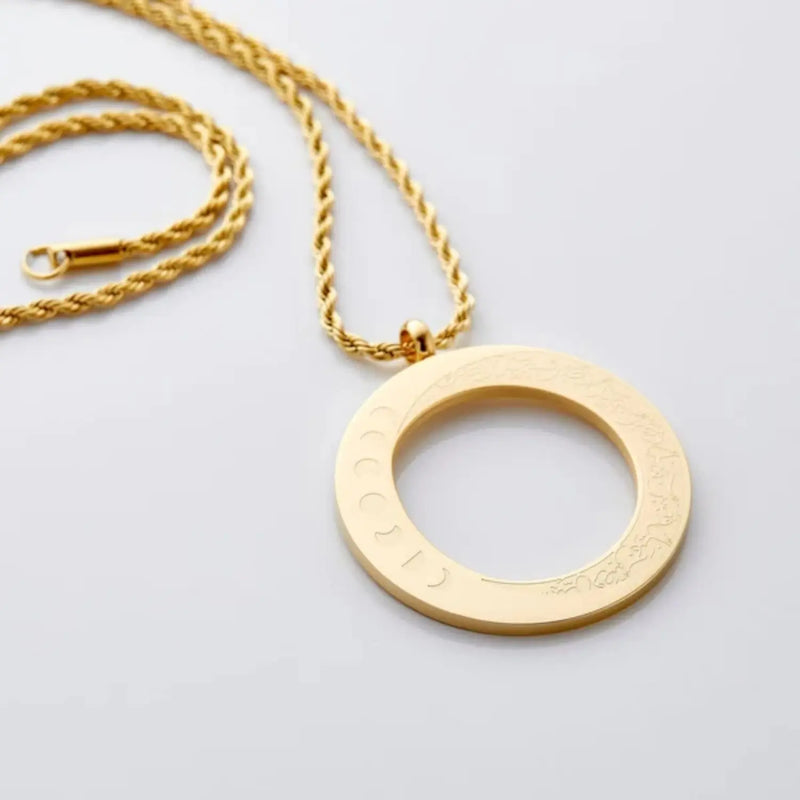 Patience Moon Necklace Stainless Steel Pendant