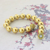 Golden Shell Pearl Bracelet 10mm Jewelry Making Set