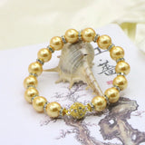 Golden Shell Pearl Bracelet 10mm Jewelry Making Set