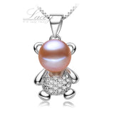 Sterling Silver Natural Pearl Pendant Necklace for Women