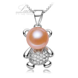 Sterling Silver Natural Pearl Pendant Necklace for Women